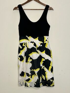 Express Womens Size 10 Black Floral Fit & Flare Dress